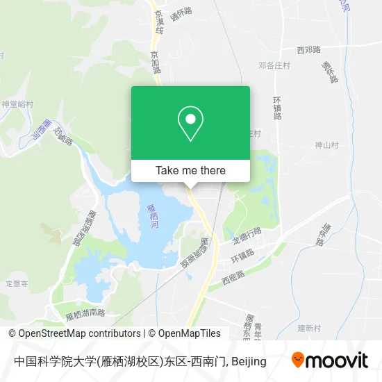 中国科学院大学(雁栖湖校区)东区-西南门 map