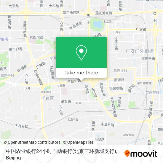 中国农业银行24小时自助银行(北京三环新城支行) map