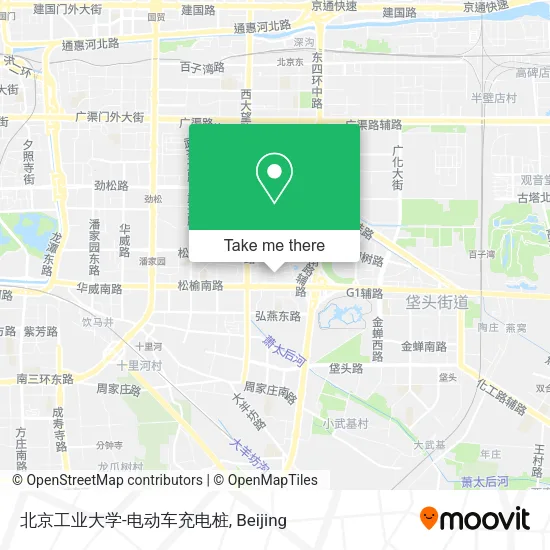北京工业大学-电动车充电桩 map