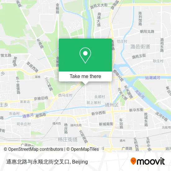 通惠北路与永顺北街交叉口 map