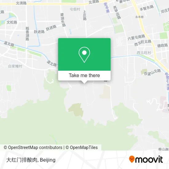大红门排酸肉 map