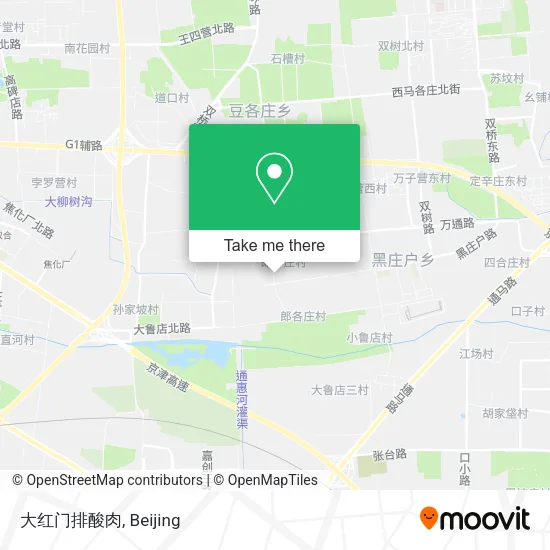 大红门排酸肉 map