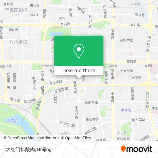 大红门排酸肉 map