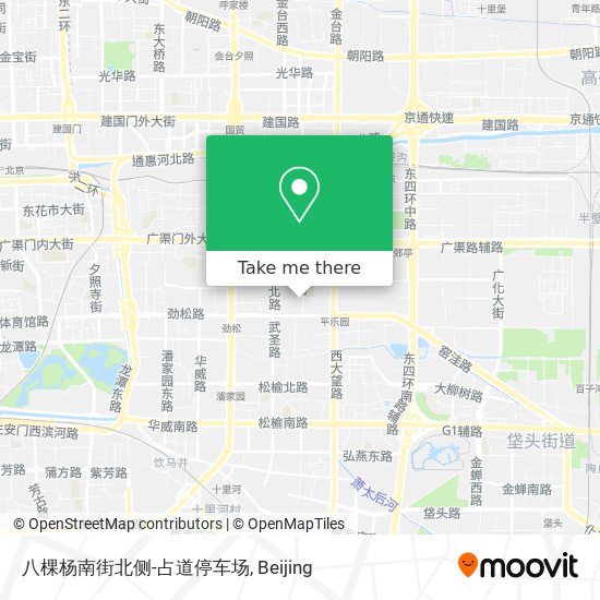 八棵杨南街北侧-占道停车场 map
