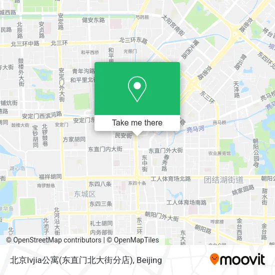北京lvjia公寓(东直门北大街分店) map