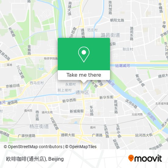 欧啡咖啡(通州店) map