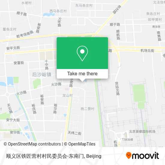 顺义区铁匠营村村民委员会-东南门 map