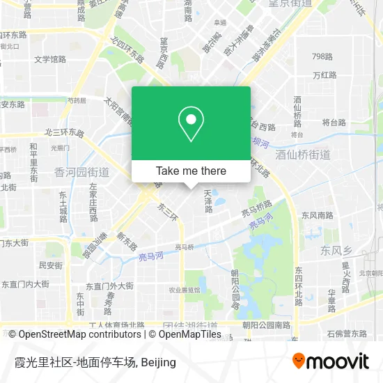 霞光里社区-地面停车场 map