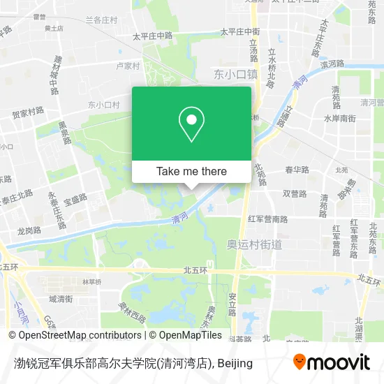 渤锐冠军俱乐部高尔夫学院(清河湾店) map