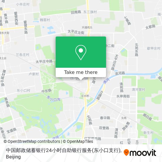 中国邮政储蓄银行24小时自助银行服务(东小口支行) map