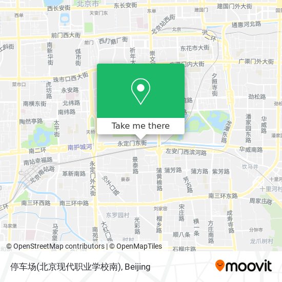 停车场(北京现代职业学校南) map