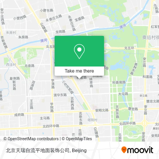 北京天瑞自流平地面装饰公司 map