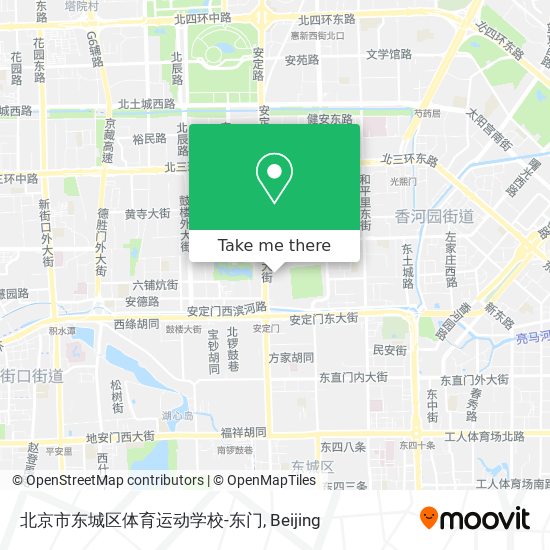 北京市东城区体育运动学校-东门 map
