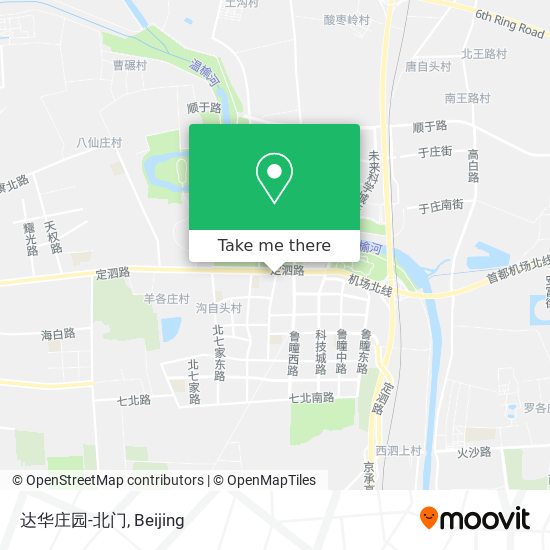 达华庄园-北门 map