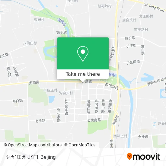 达华庄园-北门 map