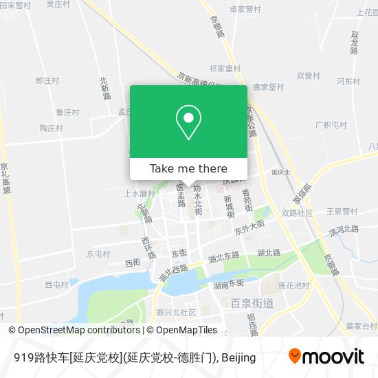 919路快车[延庆党校](延庆党校-德胜门) map