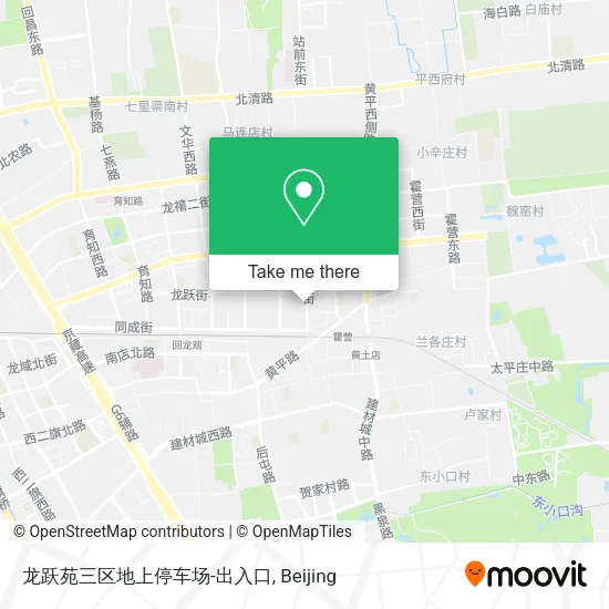 龙跃苑三区地上停车场-出入口 map