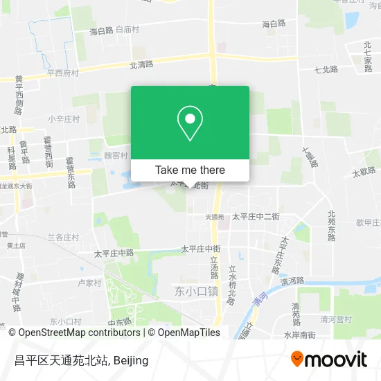 昌平区天通苑北站 map