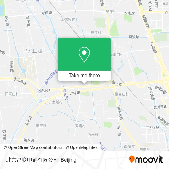 北京昌联印刷有限公司 map