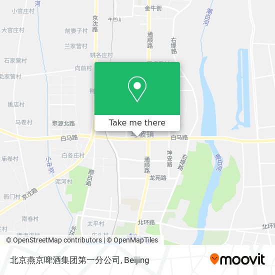 北京燕京啤酒集团第一分公司 map