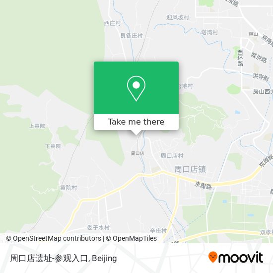 周口店遗址-参观入口 map