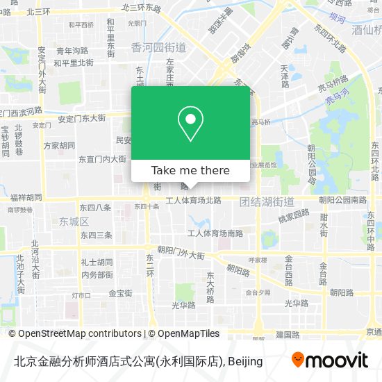How To Get To 北京金融分析师酒店式公寓 永利国际店 In 三里屯街道by Bus Or Metro