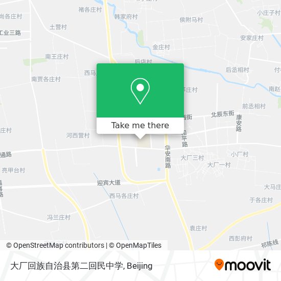 大厂回族自治县第二回民中学 map