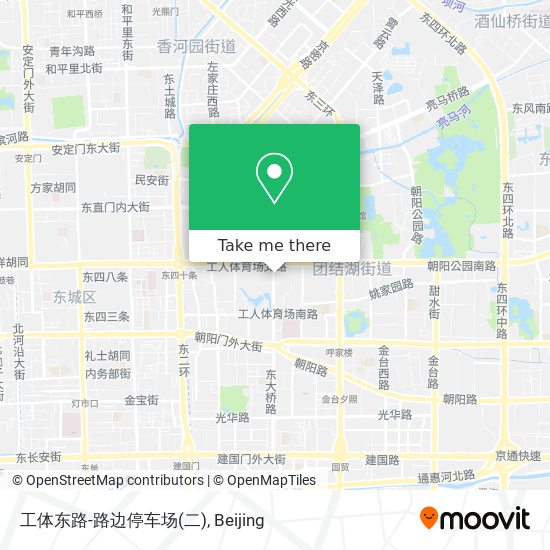 工体东路-路边停车场(二) map