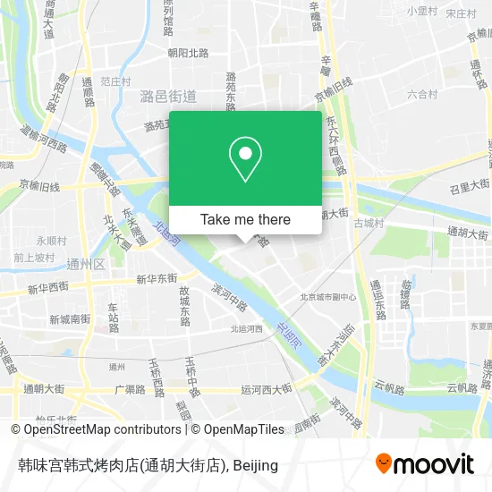 韩味宫韩式烤肉店(通胡大街店) map