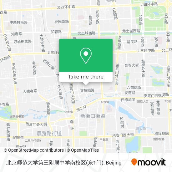 北京师范大学第三附属中学南校区(东1门) map