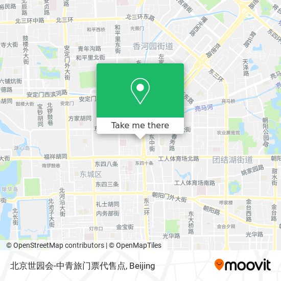 北京世园会-中青旅门票代售点 map