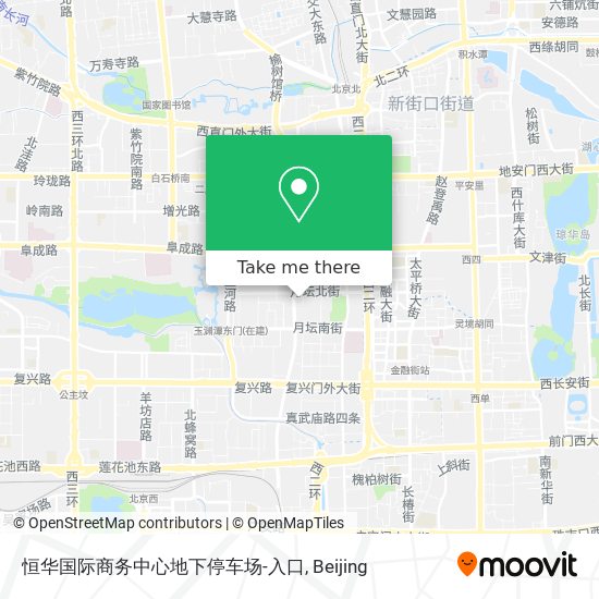 恒华国际商务中心地下停车场-入口 map