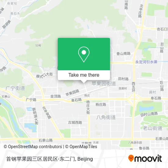 首钢苹果园三区居民区-东二门 map