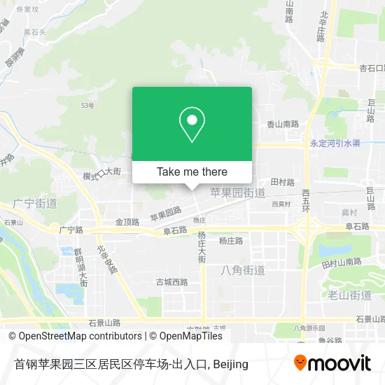 首钢苹果园三区居民区停车场-出入口 map