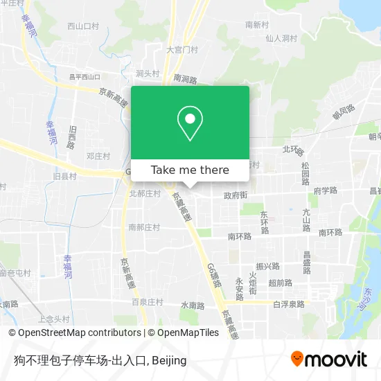 狗不理包子停车场-出入口 map
