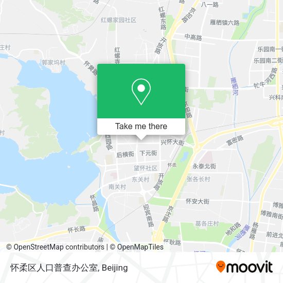 怀柔区人口普查办公室 map