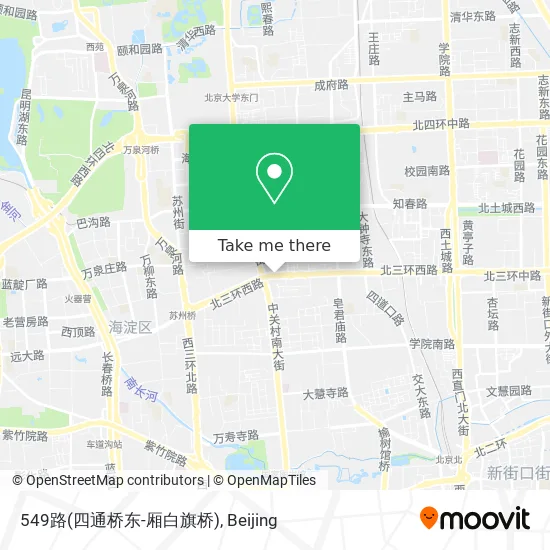 549路(四通桥东-厢白旗桥) map