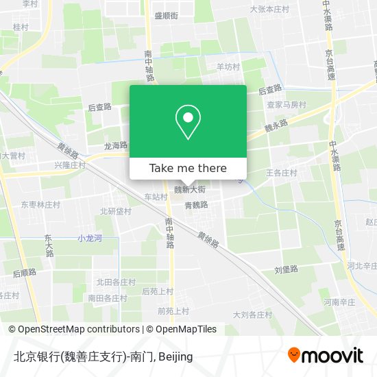 北京银行(魏善庄支行)-南门 map
