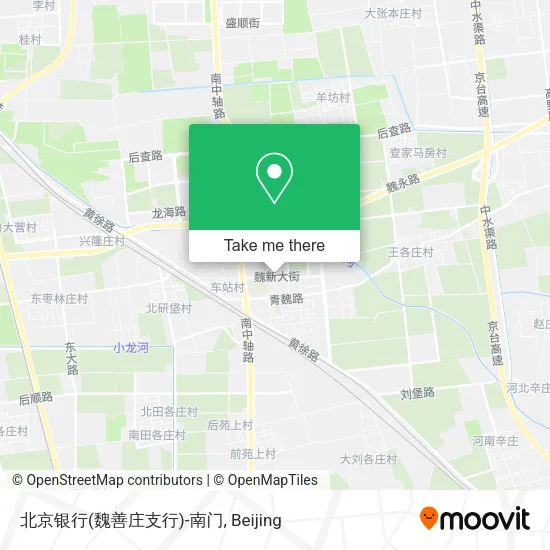 北京银行(魏善庄支行)-南门 map