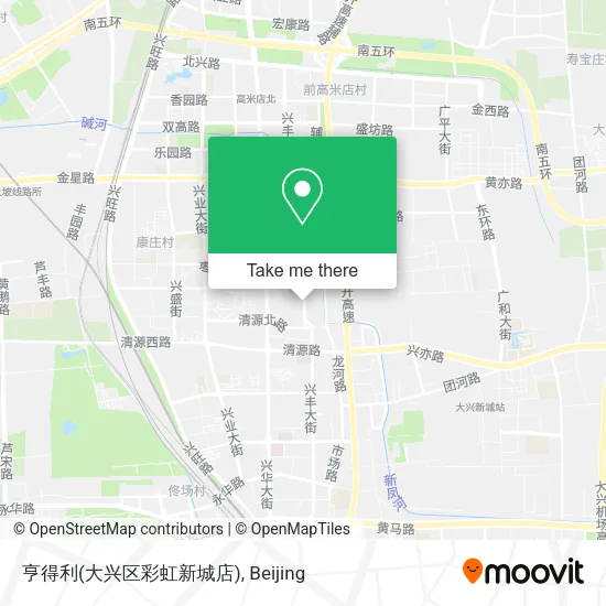 亨得利(大兴区彩虹新城店) map