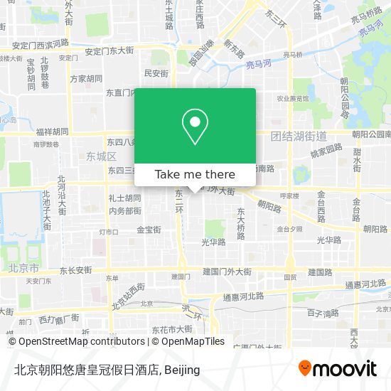 北京朝阳悠唐皇冠假日酒店 map