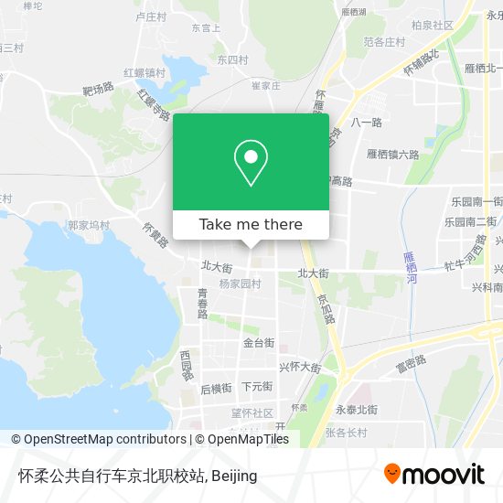 怀柔公共自行车京北职校站 map