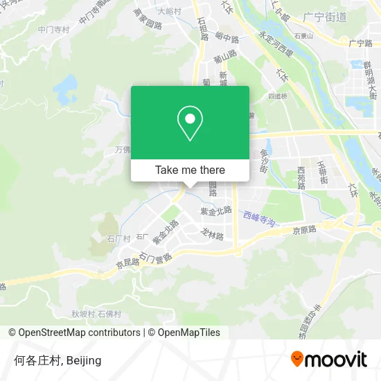 何各庄村 map