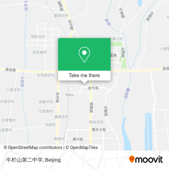 牛栏山第二中学 map