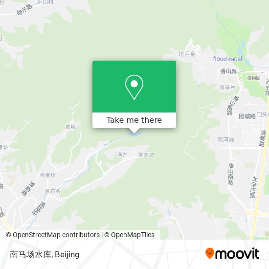 南马场水库 map