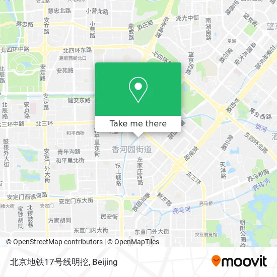 北京地铁17号线明挖 map