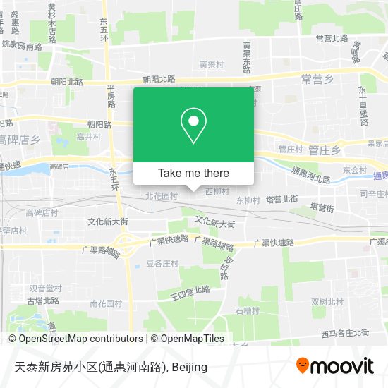 天泰新房苑小区(通惠河南路) map