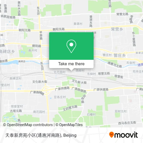 天泰新房苑小区(通惠河南路) map