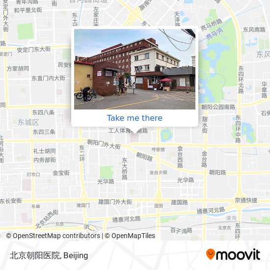 北京朝阳医院 map