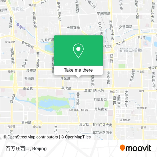 百万庄西口 map